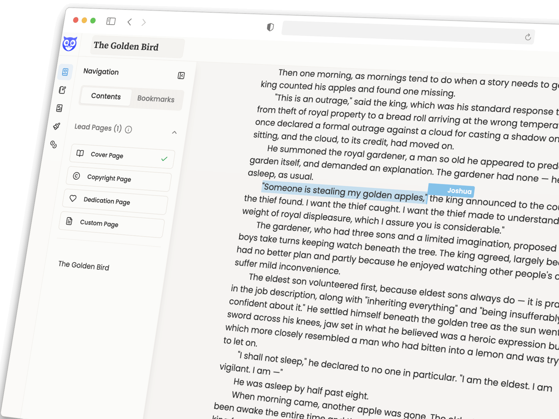 Collaborate with your editor, beta readers, or just a curious family member.