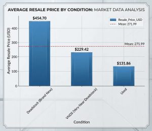 Bar Chart Infograph showing Average resale price for shoes for business book