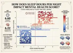 Scatter Plot showing mental health and well-being scores for self-help book - Made with Storyloft