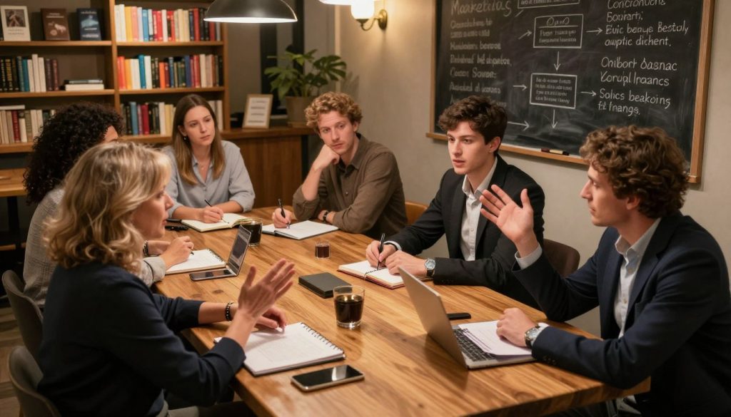 Networking with other authors to improve book marketing services