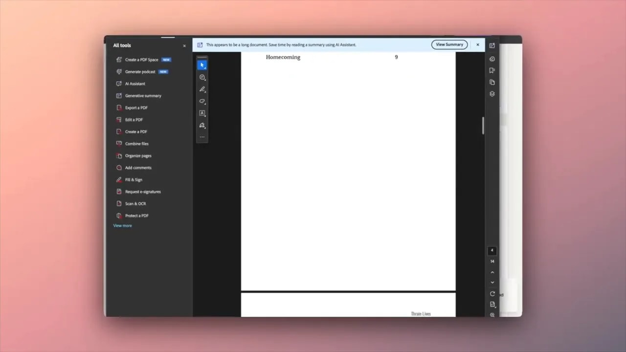 PDF viewer showing the chapter opener page with title, header, and formatted body text