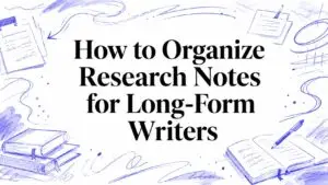 How to Organize Research Notes for Long-Form Writers