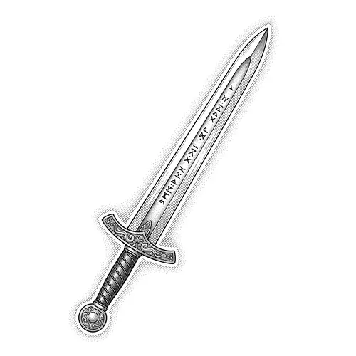 AI-generated fantasy sword saved as a reusable artifact for a Storyloft book